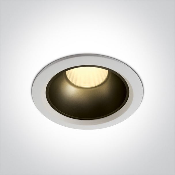 ONE LIGHT 10120Z/W/W Marla 3 biały wpust LED 3000K 20W dark light + czarny & mosiężny
