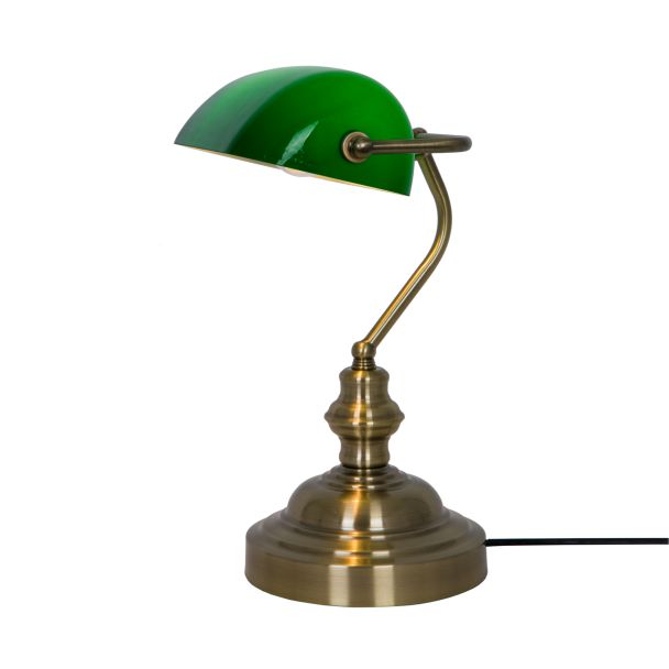 ZUMALINE 003064-009310 EDES lampa biurkowa mosiądz, zielony
