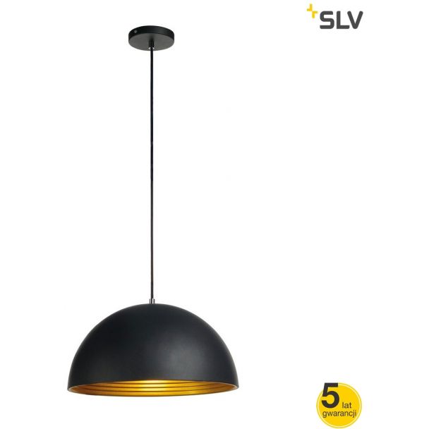 SLV 155910 FORCHINI M lampa wisząca, PD-2, 40cm, okrągła, czarny/złoty, E27, max. 40W
