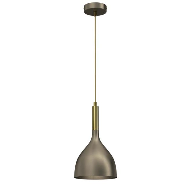 LUMINEX 4002 żyrandol Noak titanium gold/ shiny gold 1xE27