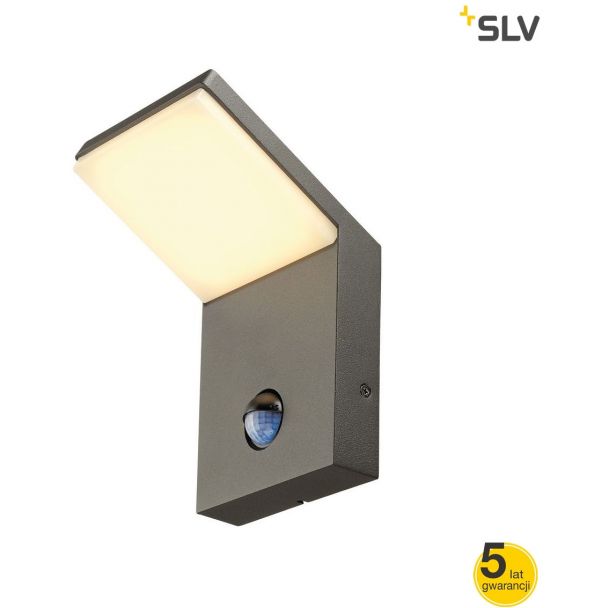 SLV 232915 ORDI, LED lampa ścienna, antracyt, 3000K, z czujnikiem