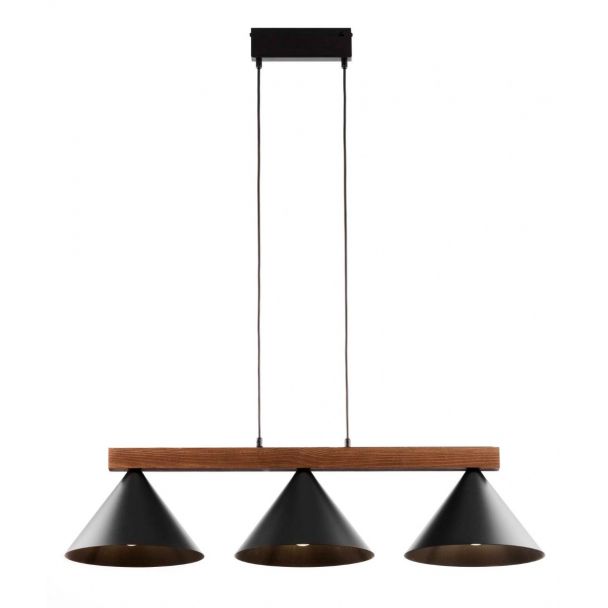 SIGMA 41634 DECO 3 lampa wisząca czarny/ciemny brąz