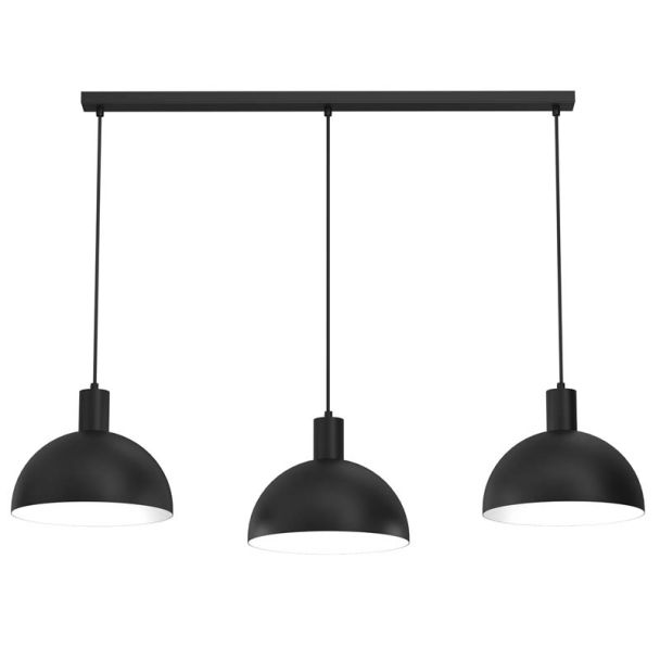 LUMINEX 4297 żyrandol Handa black 3xE27