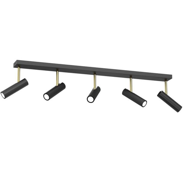 LUMINEX 4319 spot Axion black/gold 5xGU10