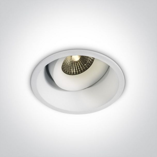 ONE LIGHT 11107WD/W/V Wpust Biały 6,5W CCTV 700mA IP54