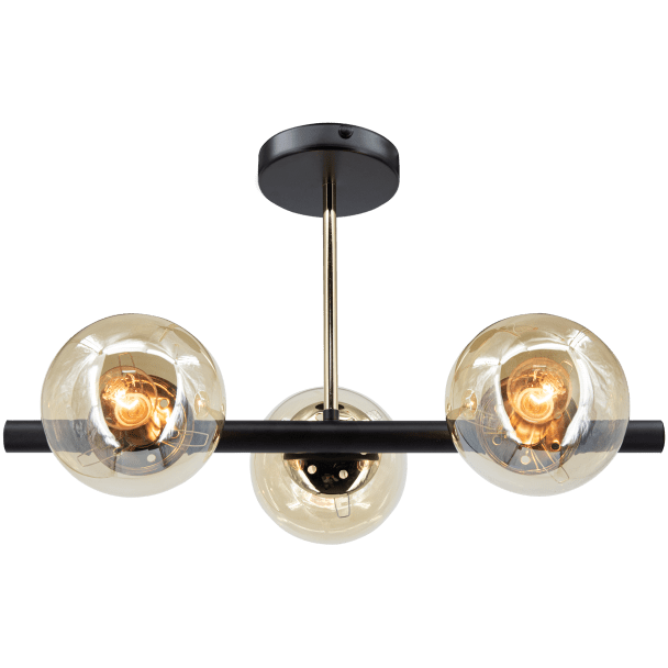 ELEM 3010/3 BL TR OTIS 3010/3 lampa wisząca 3pł.E27 CZARNY ZŁOTO