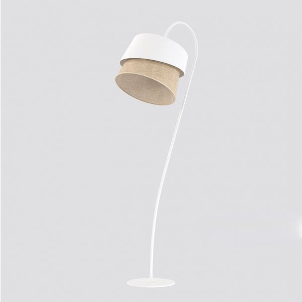 EMIBIG 1711/LP1 CANVA LP1 WHITE NATURAL Lampa podłogowa