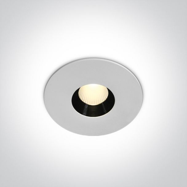 ONE LIGHT 10108H/W/W Anarita biały wpust COB LED IP54 300K 8W dark light