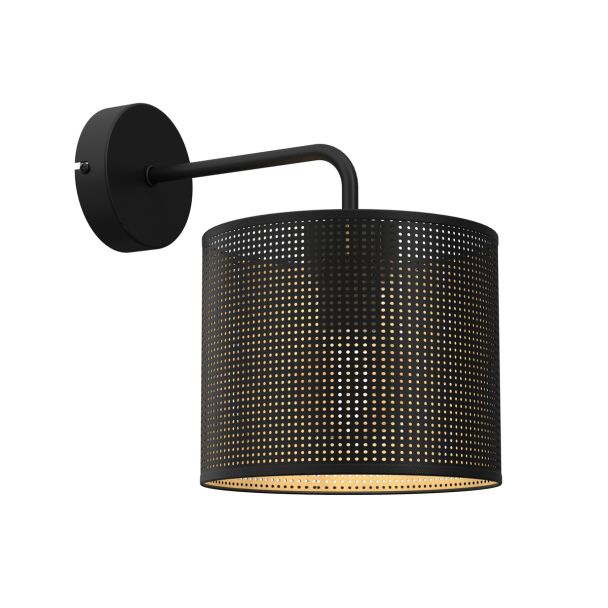 LUMINEX 5245 oprawa ścienna Loft shade kinkiet czarny złoty