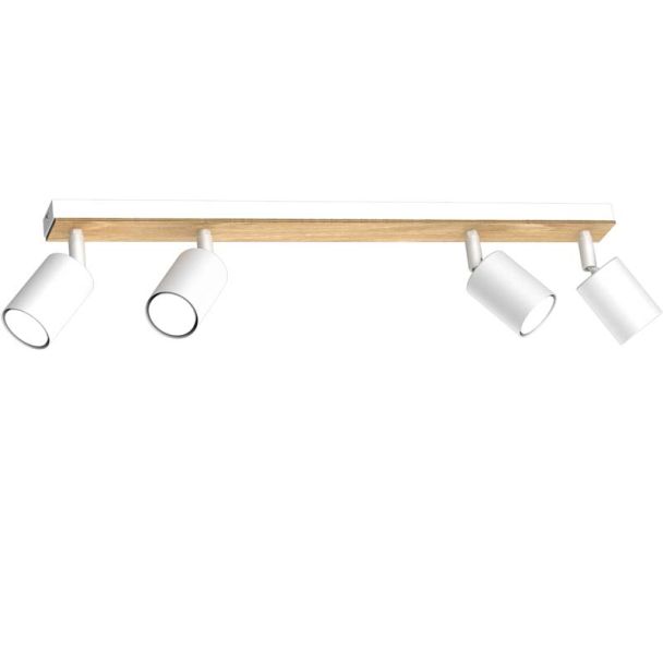 LUMINEX 594 spot Tulon white/natural wood 4xGU10