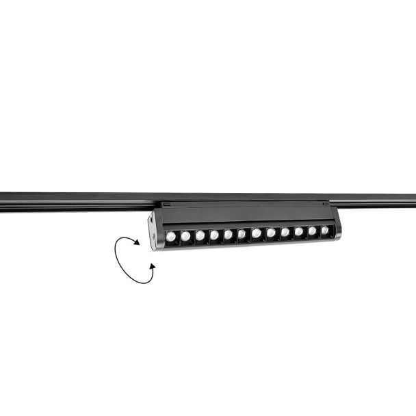 ANTIGO Spot magnetyczny Komatsu Slim dot move - Czarny - 48V 12W 960lm (236 mm) 4000K 6060