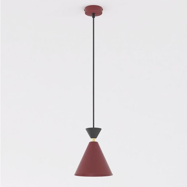EMIBIG 1740/1 KLEVER 1 BURGUNDY BLACK Lampa wisząca