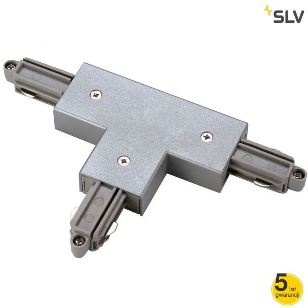 SLV 143072 T-łącznik 1 do szyny 1-fazowej HV srebrnoszary uziem. lewe łącznik 1-fazowy