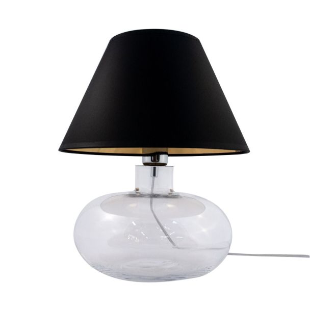 ZUMALINE 002177-014412 MERSIN lampa stołowa transparentny, czarny, złoty