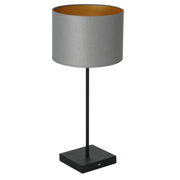 LUMINEX 910 oprawa przenośna Table lamp USB lampa stołowa czarny