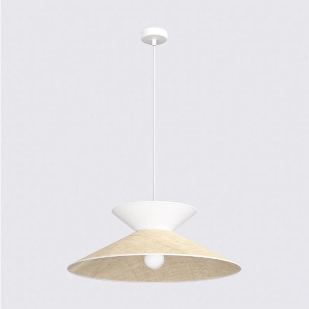 EMIBIG 1769/1 SOFTA 1 RATTAN WHITE Lampa wisząca