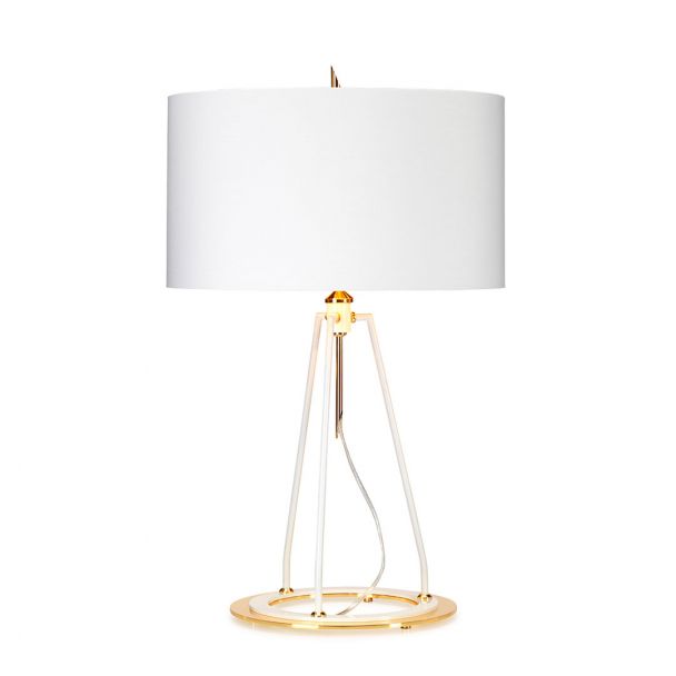 ELSTEAD Ferrara FERRARA-TL-WPG Table Lamp - White and Polished Gold