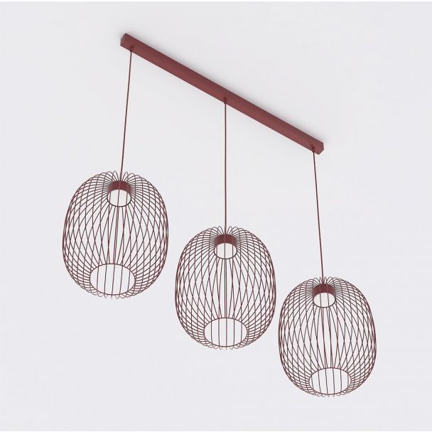 EMIBIG 1700/3 MANTRA 3 BURGUNDY Lampa wisząca