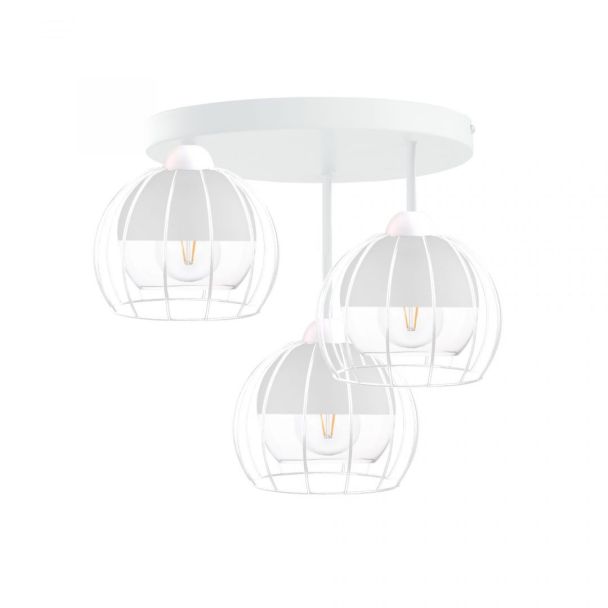 KETER 1513 Lampa sufitowa 3xE27 SOLO WHITE
