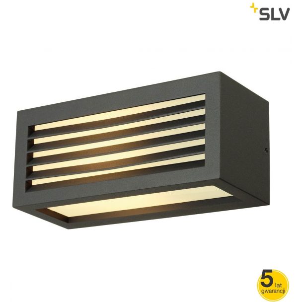 SLV 232495 BOX-L E27 lampa ścienna, kwadratowa, antracyt, E27, max. 18W