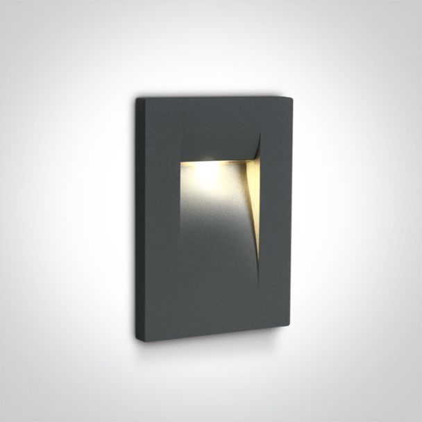 ONE LIGHT 68062/AN/W Simi wpust ścienny antracyt LED 3000K 3,6W IP65