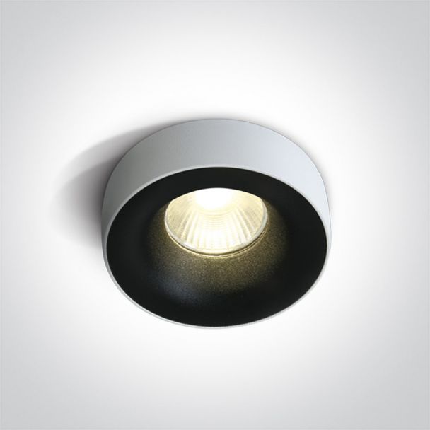 ONE LIGHT 10112R/B/W Sidiro czarny wpust z wymiennym pierścieniem (należy zamówić osobno) LED 3000K 12W dark light