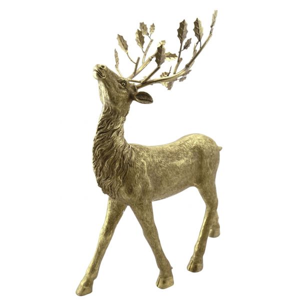Artehome 200Q305018 Złota figurka ozdoba jeleń Golden Deer