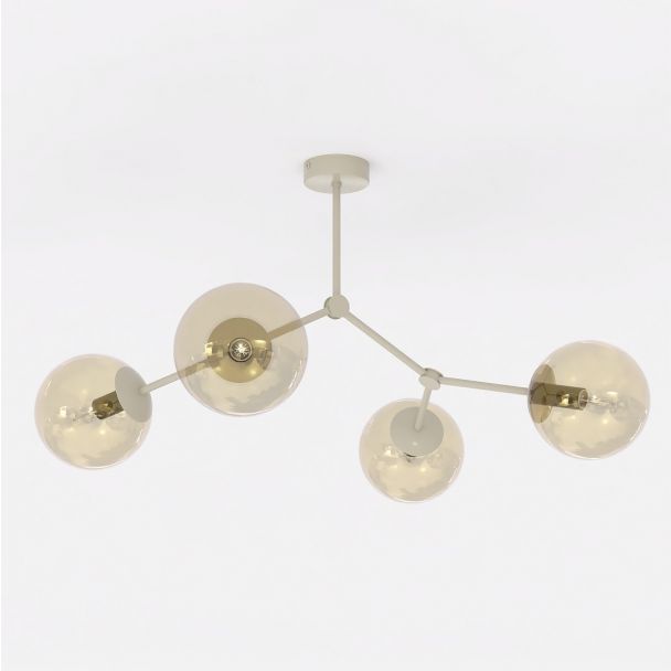 EMIBIG 1702/4 SPACE 4 MOKKA AMBER Lampa sufitowa
