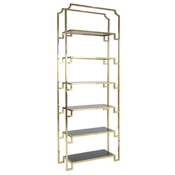 Marcello Vanetti Regał chromowany złoty Hyatt 32/90/230 cm Z0226MV Gold