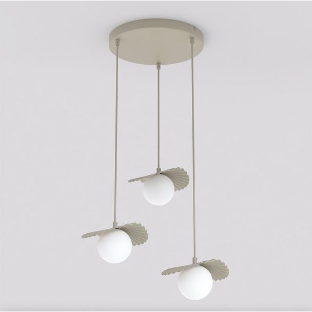 EMIBIG 1760/3 FLORA 3PREM MOKKA OPAL Lampa wisząca