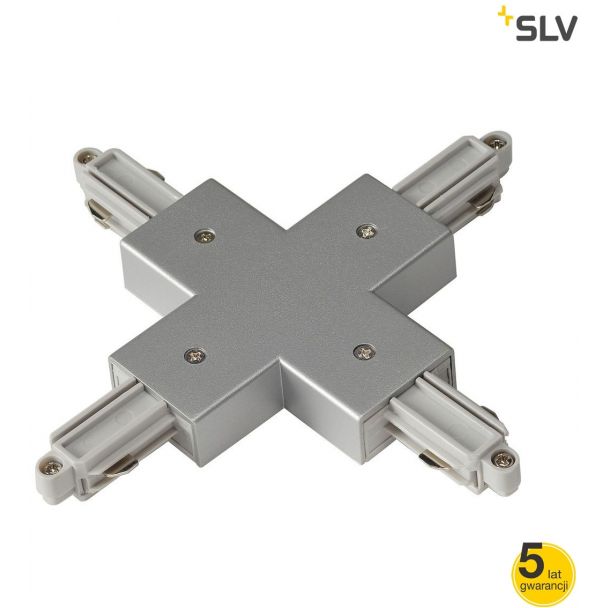 SLV 143162 Łącznik X do 1-F szyny srebrnoszary łacznik 1-fazowy