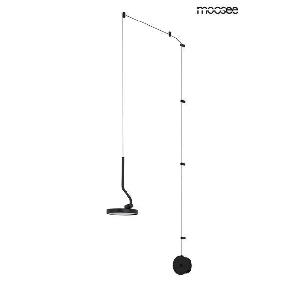MOOSEE MSE010100384 lampa ścienna FLAT czarna