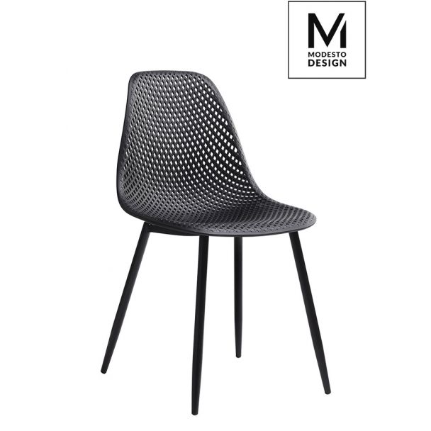 Modesto Design PM071H.BLACK MODESTO krzesło TIVO czarne - polipropylen, metal