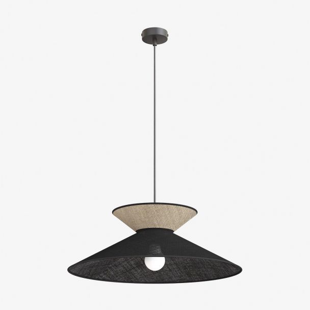 EMIBIG 1770/1 SOFTA 1 BLACK RATTAN Lampa wisząca