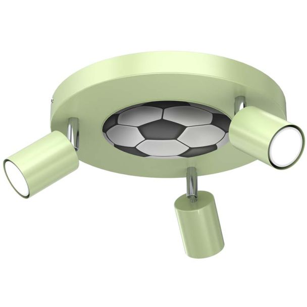 LUMINEX 9361 spot Fun Ball green plate dia 300, 3xGU10