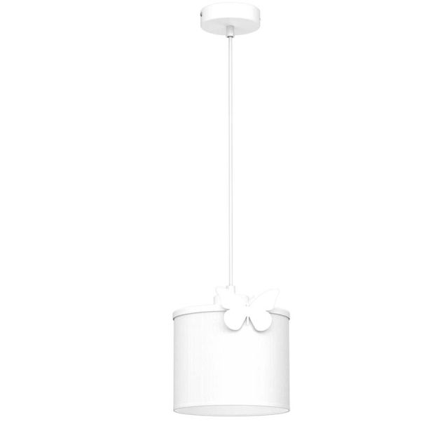 LUMINEX 9405 żyrandol Sweet Butterfly white, shade dia 180/h 150 white 1xE27