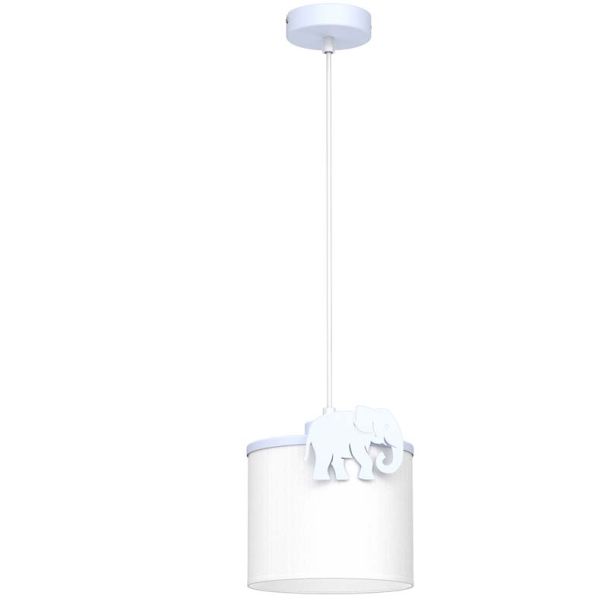 LUMINEX 9454 żyrandol Sweet Elephant blue, shade dia 180/h 150 white 1xE27