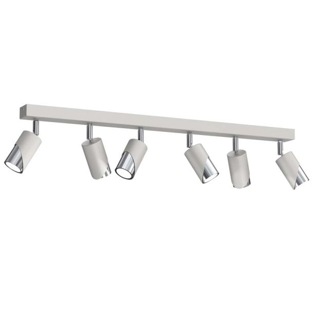 LUMINEX 9671 spot Shift line bar 900, grey/chrome 6xGU10