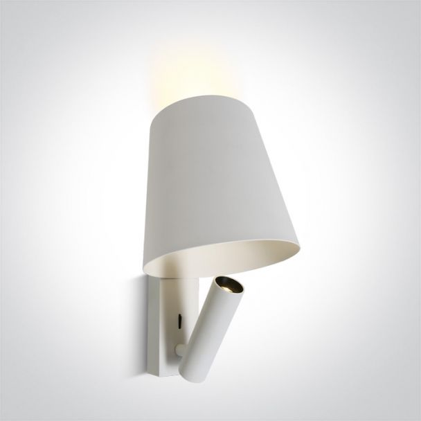 ONE LIGHT 65142/W/W Piniada biała przyłóżkowa lampa COB LED 3000K 3W IP20