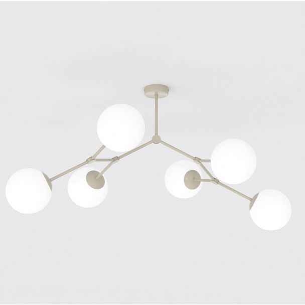 EMIBIG 1703/6 SPACE 6 MOKKA OPAL Lampa sufitowa