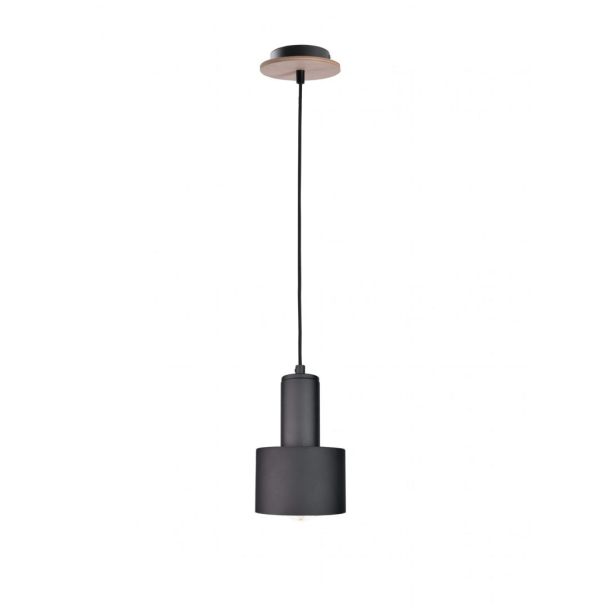 KETER 2066 Lampa wisząca 1xE27 LUCE BLACK WOOD