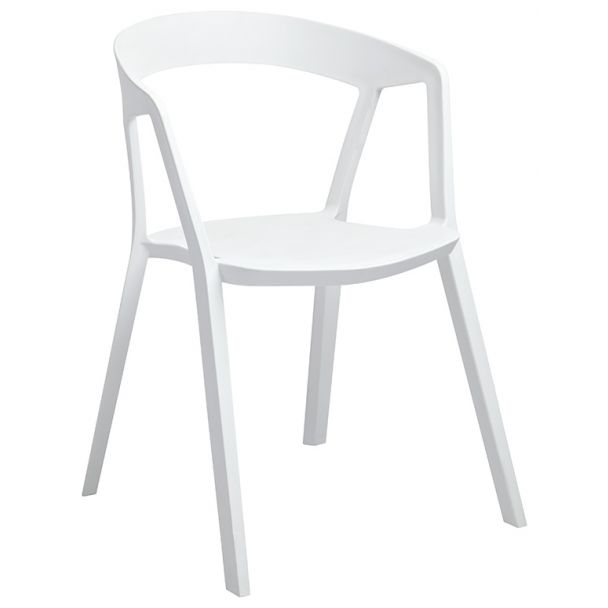 King Home 210-APP.WHITE Krzesło VIBIA białe - polipropylen