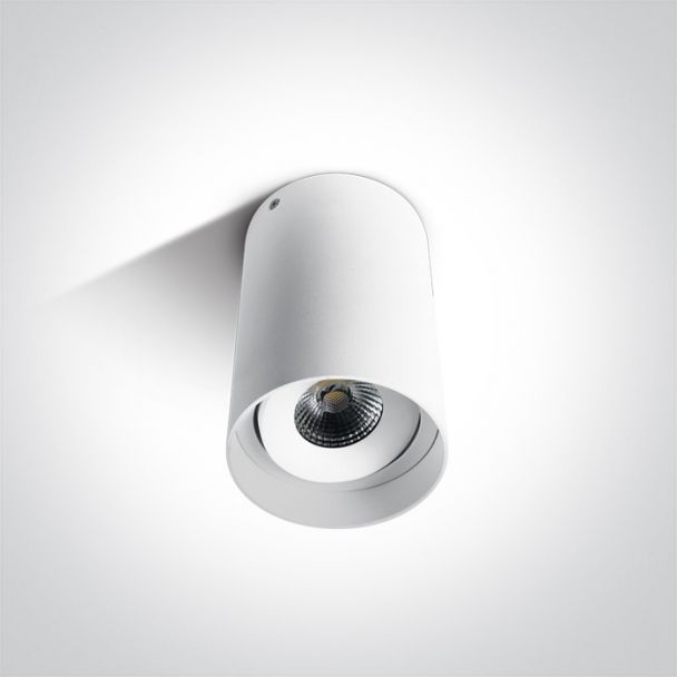 ONE LIGHT 12110D/W/W Saronida biały cyilinder COB LED 3000K 10W