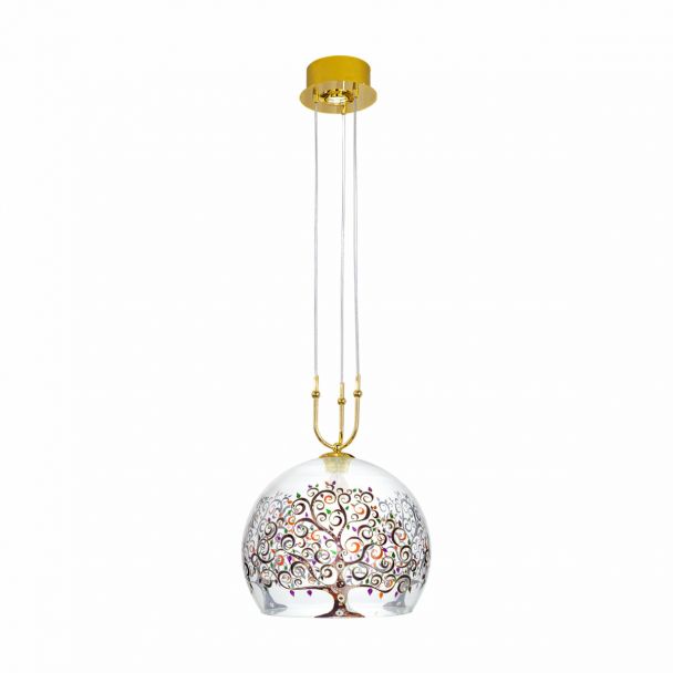KOLARZ 0392.31+1L.3.AL.MT LUNA lampa wisząca złoto 24K