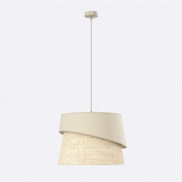 EMIBIG 1712/1 CANVA 1 MOKKA RATTAN Lampa wisząca