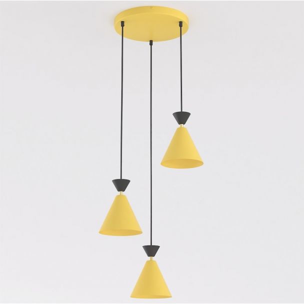 EMIBIG 1742/3PREM KLEVER 3PREM ORANGE BLACK Lampa wisząca