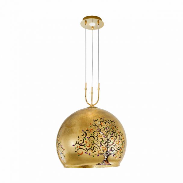 KOLARZ 0392.31+1L.3.AL.MU LUNA lampa wisząca złoto 24K