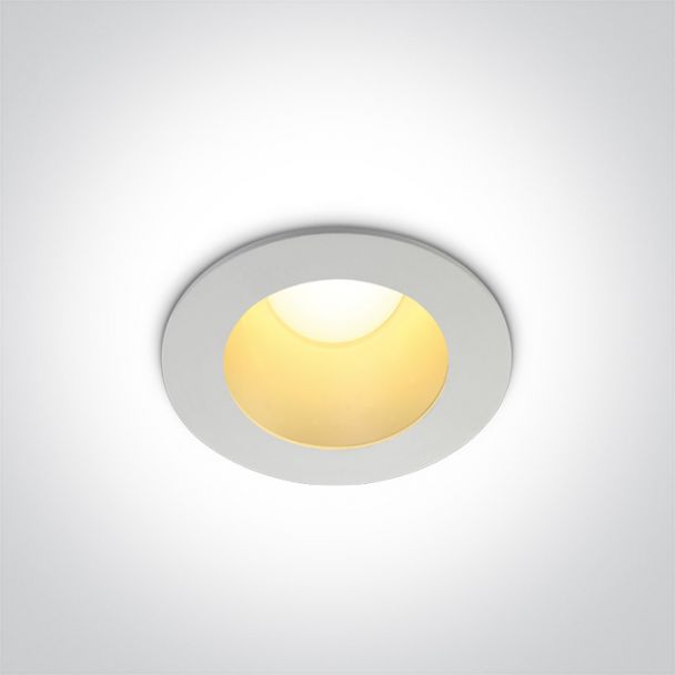 ONE LIGHT 10108ED/W/BS/W Sarola biała wpuszczana oprawa typu downlight z mosiężnym odbłyśnikiem COB LED 3000K 8W