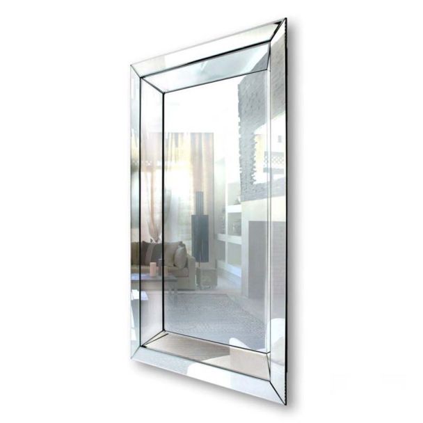 ARTEHOME AH-TMZ020-1 Lustro prostokątne Tetyda 80/120cm klasyczne w prostej fazowanej ramie