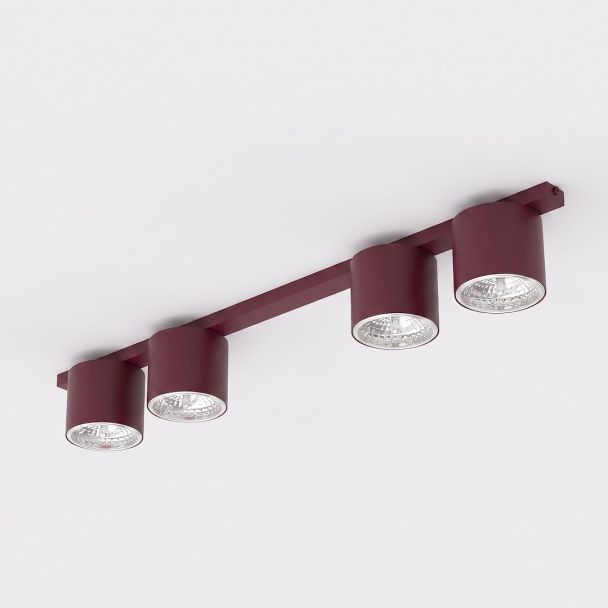 EMIBIG 1697/4 NANO 4 BURGUNDY Lampa sufitowa